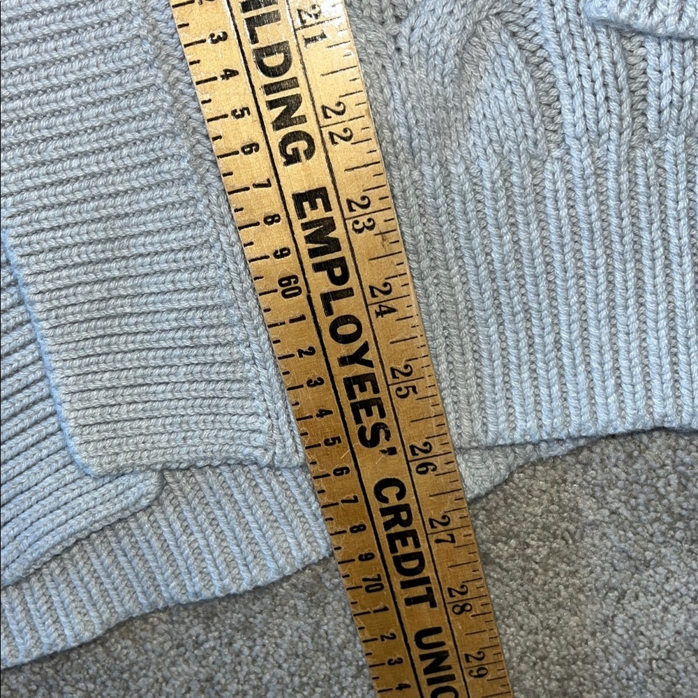 Banana Republic Gray Cable Knit Cardigan Open Front Size Small - Picture 8 of 9